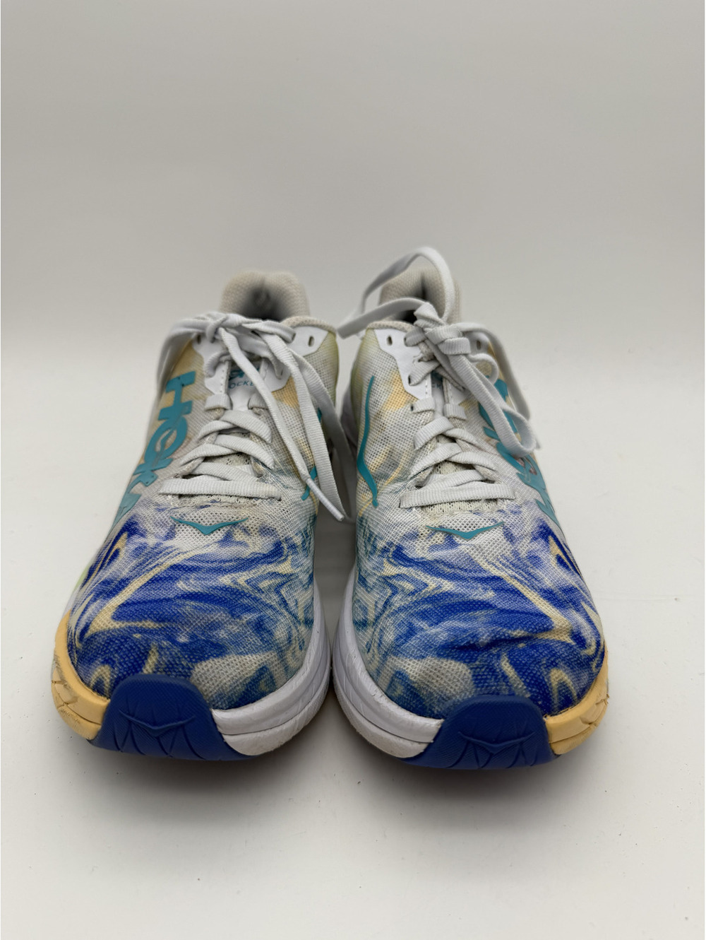 Hoka Rocket X Running Shoes, White Blue Tie Dye Together, Size W6.5